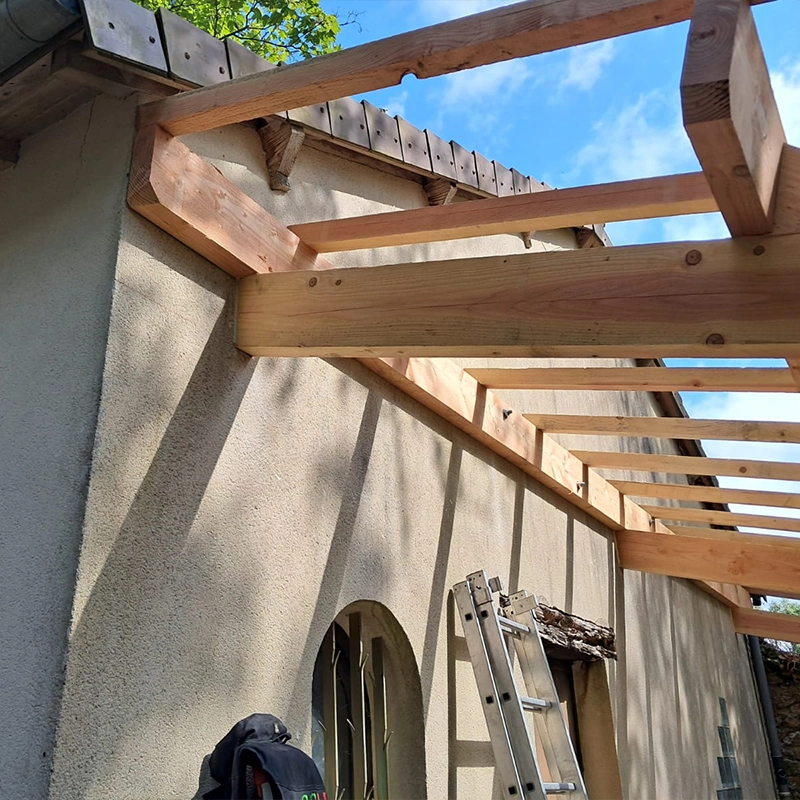 Fabrication d'une charpente en bois sur-mesure