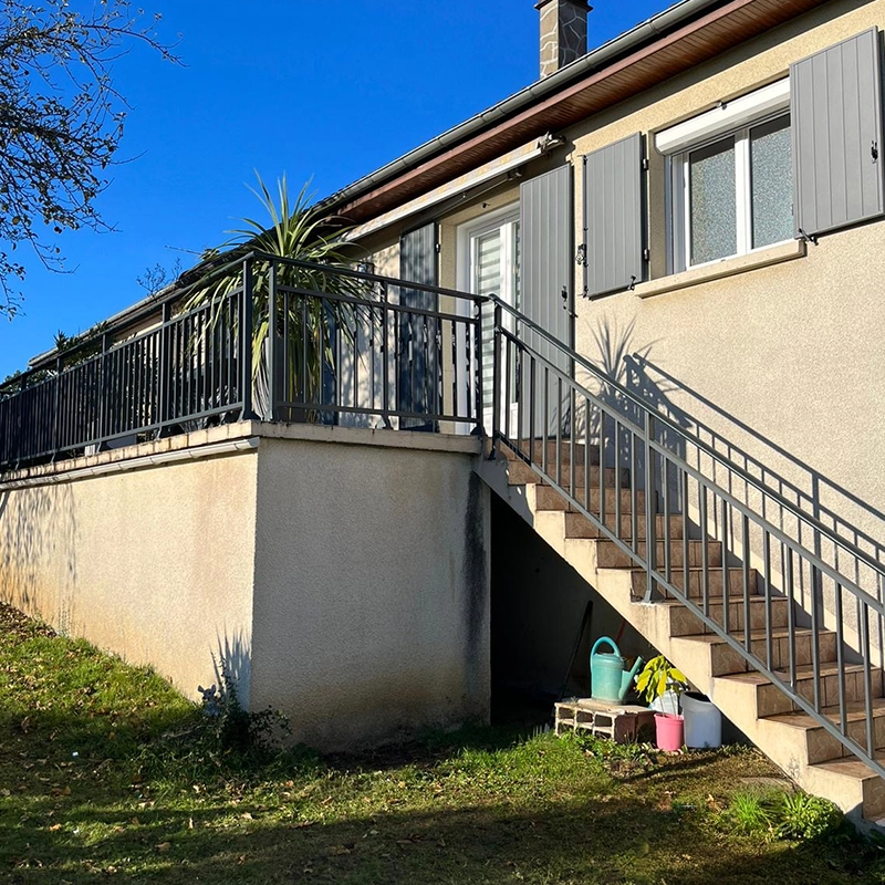 Garde-corps Kostum, barreaux anthracite